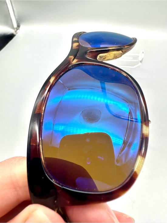 Revo 1001 008 Sunglasses Tortoise Shell Blue Mirror Lens Vintage Wrap Mens Flaw main image 5